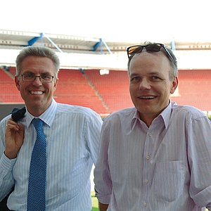 Geführt wird die Broadband United GmbH von Andreas Bernhardt (links), als Managing Partner verantwortlich für Vermarktung und Finanzierung, sowie Georg Herrmann (rechts), als Managing Director verantwortlich für die Weiterentwicklung der IFC-Technologie.