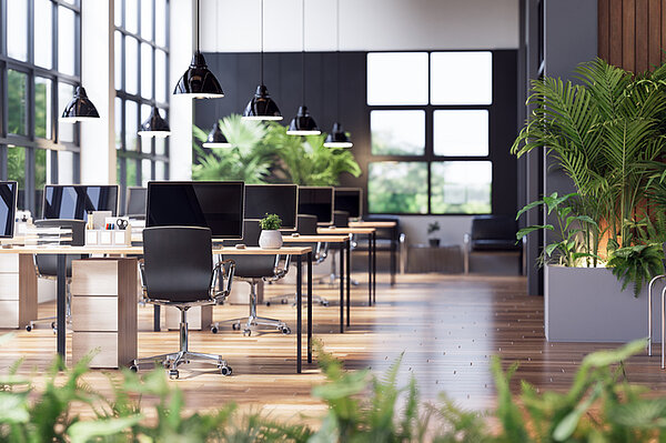 Moderne Lichttechnik im Büro