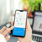 Kallender am Smartphone