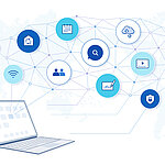 Laptop Netzwerk Digital