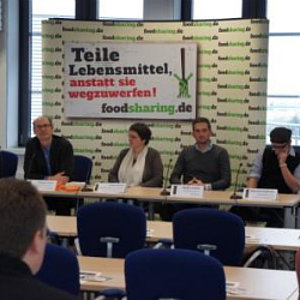 Pressekonferenz zum Start von foodsharing.de in Köln (Quelle: foodsharing.de)
