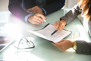 Bild eines Arbeitsvertrags Arbeitsvertrag